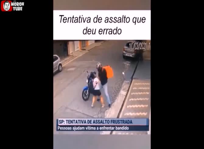 Video :This motorcyclist may express gratitude to his helmet